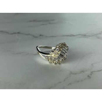 925 Sterling Silver CZ Ring Size 11.5