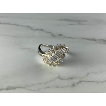 925 Sterling Silver CZ Ring Size 11.5