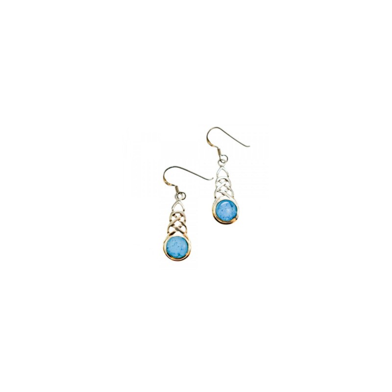 925 Sterling Silver Larimar Earrings