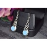 925 Sterling Silver Larimar Earrings