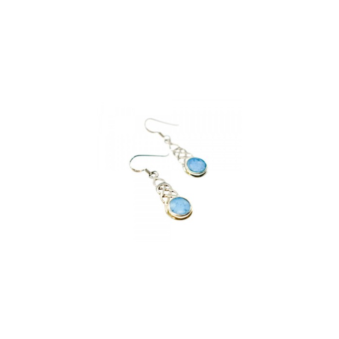 925 Sterling Silver Larimar Earrings