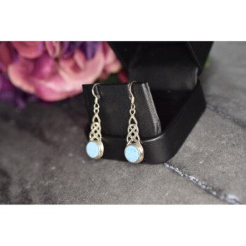 925 Sterling Silver Larimar Earrings