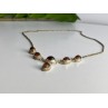 Vintage 925 Sterling Silver Amber Necklace