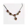 Vintage 925 Sterling Silver Amber Necklace