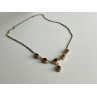 Vintage 925 Sterling Silver Amber Necklace