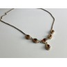 Vintage 925 Sterling Silver Amber Necklace