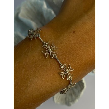 Lovely 925 Sterling Silver Bracelet Length 7