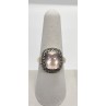 925 Sterling Silver Quartz & Zircon Ring Size 8