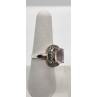 925 Sterling Silver Quartz & Zircon Ring Size 8
