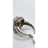 925 Sterling Silver Quartz & Zircon Ring Size 8