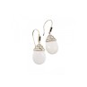 925 STERLING SILVER WHITE AGATE EARRINGS