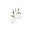 925 STERLING SILVER WHITE AGATE EARRINGS