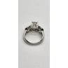 925 Sterling Silver With Topaz & Diamonds Ring Size 7