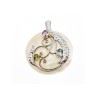 925 STERLING SILVER TOPAZ, AMETHYST, PERIDOT, MOTHER OF PEARL PENDANT