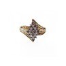 925 Sterling Silver Gold Plated CZ Ring Size 10