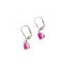 925 Sterling Silver Pink Spinel Earrings