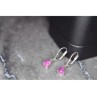 925 Sterling Silver Pink Spinel Earrings