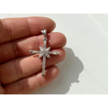925 Sterling Silver CZ Cross Pendant