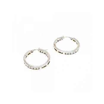 925 Sterling Silver Gold Plated CZ Earrings