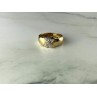 925 Sterling Silver Gold Plated Ring Size 5.5