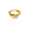 925 Sterling Silver Gold Plated Ring Size 5.5