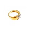 925 Sterling Silver Gold Plated Ring Size 5.5