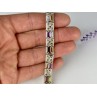 925 STERLING SILVER MULTI GEMSTONES BRACELET