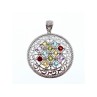 925 STERLING SILVER MULTI GEMSTONES PENDANT
