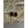 925 Sterling Silver Ruby Earrings Length 0.37 Inch