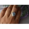 Vintage 925 Sterling Silver Topaz Ring Size 8.5