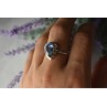 Vintage 925 Sterling Silver Topaz Ring Size 8.5