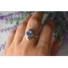 Vintage 925 Sterling Silver Topaz Ring Size 8.5