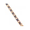 925 Sterling Silver Gold Plated Blue & White CZ Bracelet