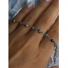 925 Sterling Silver Evil Eye Bracelet Multi Color Length 7.5