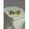 925 Sterling Silver Citrine Earrings Length 0.4 Inch