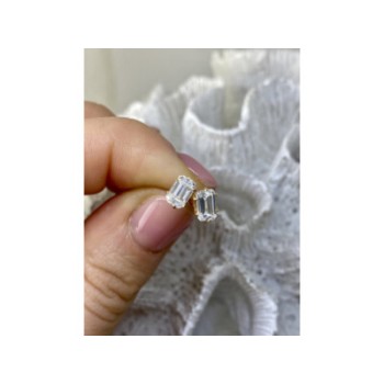 14K YELLOW GOLD CZ EARRINGS