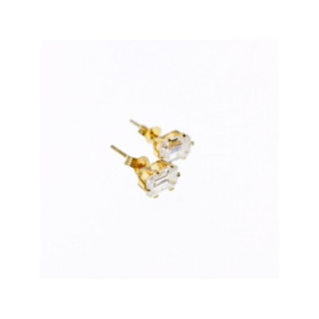 14K YELLOW GOLD CZ EARRINGS
