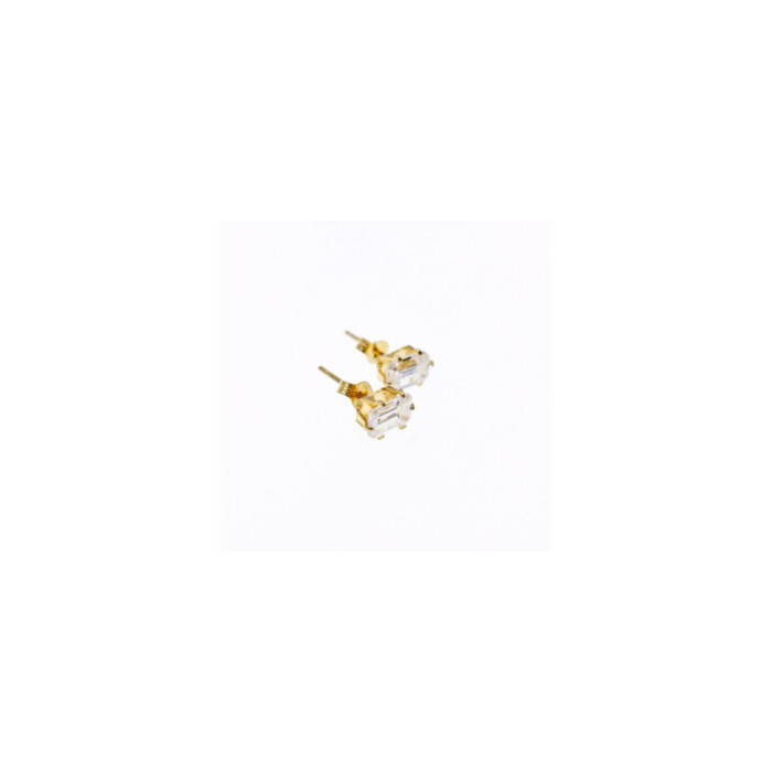 14K YELLOW GOLD CZ EARRINGS