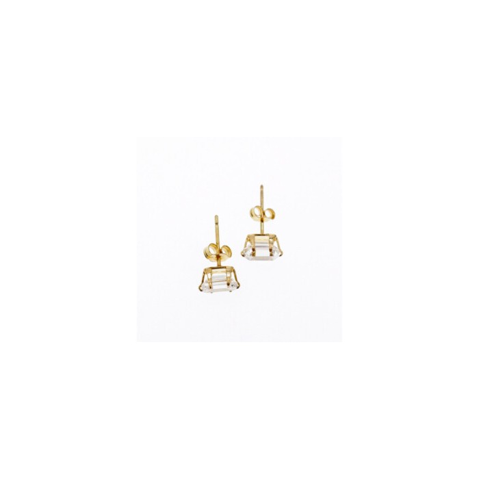 14K YELLOW GOLD CZ EARRINGS