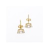 14K YELLOW GOLD CZ EARRINGS