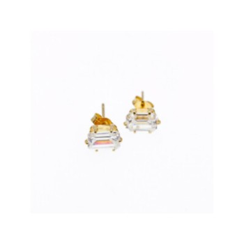 14K YELLOW GOLD CZ EARRINGS