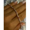 925 Sterling Silver Red Spinel & Beryl Bracelet Length 7.5