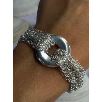 Elegant Design 925 Sterling Silver Bracelet Length 8
