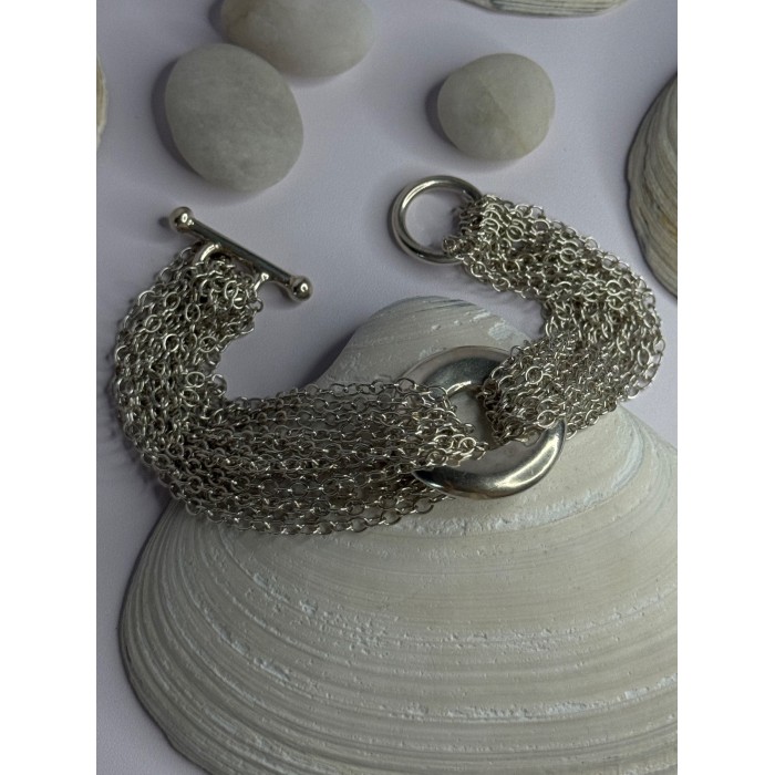 Elegant Design 925 Sterling Silver Bracelet Length 8