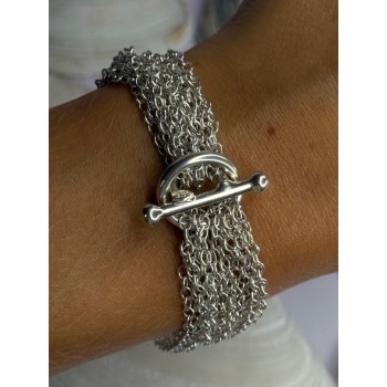 Elegant Design 925 Sterling Silver Bracelet Length 8