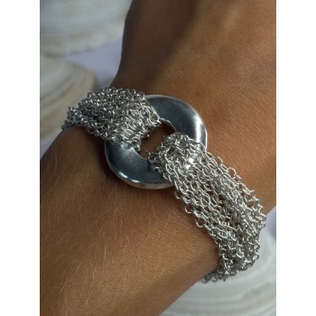 Elegant Design 925 Sterling Silver Bracelet Length 8