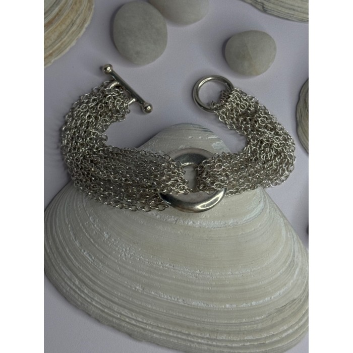 Elegant Design 925 Sterling Silver Bracelet Length 8