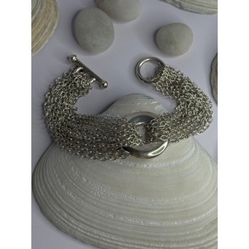 Elegant Design 925 Sterling Silver Bracelet Length 8