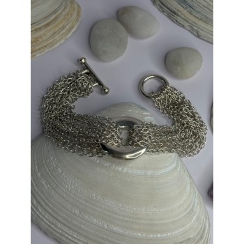 Elegant Design 925 Sterling Silver Bracelet Length 8