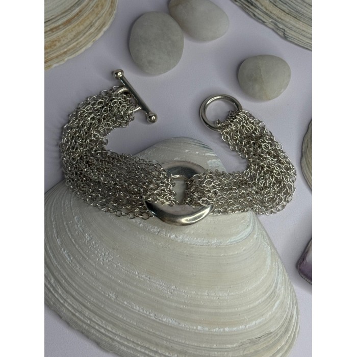 Elegant Design 925 Sterling Silver Bracelet Length 8